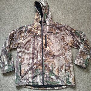 HART Heated Jacket Men XL Realtree Xtra Camo Fleece Lined Full Zip Untested